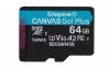 Kingston Karta microSD 64GB CanvasGo! Plus 200MB/s A2 U3 V30 + adapter